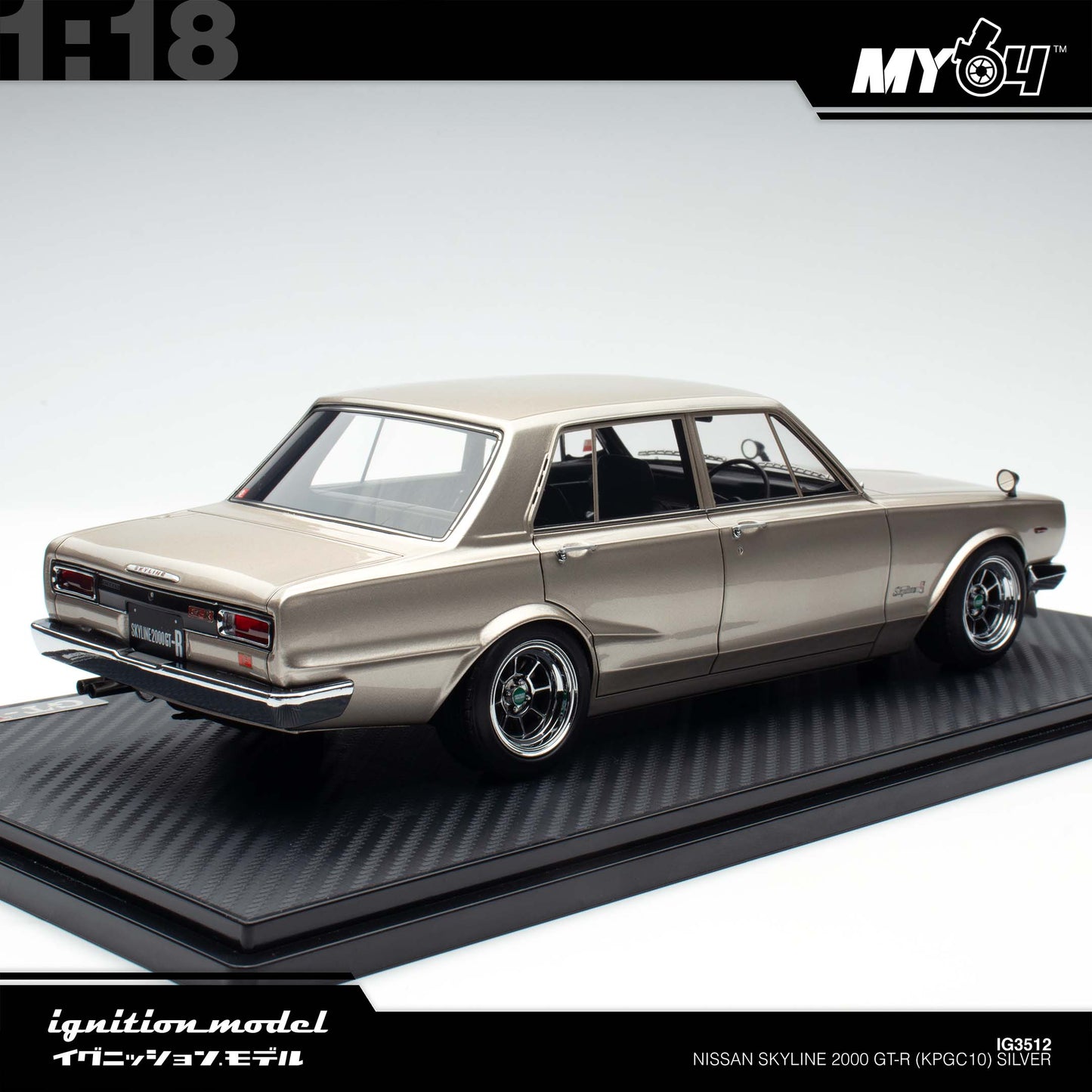 [Ignition Model] Nissan Skyline 2000 GT-R (PGC10) - Silver