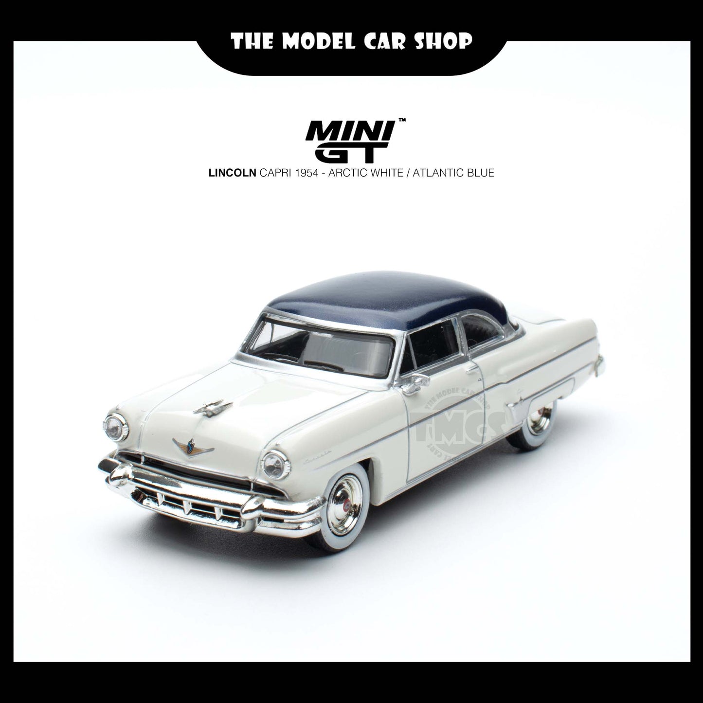 [Mini GT] Lincoln Capri 1954 - Arctic White / Atlantic Blue