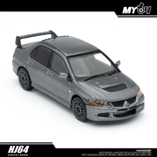 [Hobby Japan] Mitsubishi Lancer Evolution 8 MR GSR with Engine Display Model - Medium Purplish Gray Mica