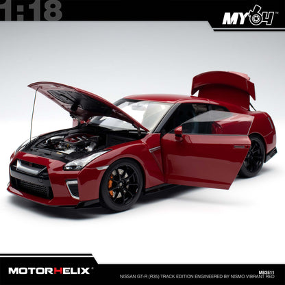 [Motorhelix] Nissan GT-R (R35) Track Edition Engineered By NISMO - Vibrant Red