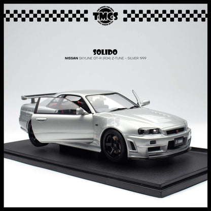 [Solido] 1:18 Nissan Skyline GT-R (R34) Z-Tune - Silver 1999