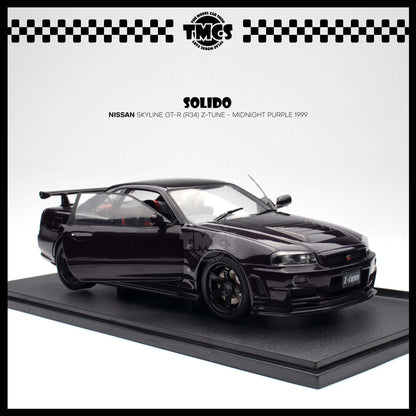 [Solido] 1:18 Nissan Skyline GT-R (R34) Z-Tune - Midnight Purple 1999
