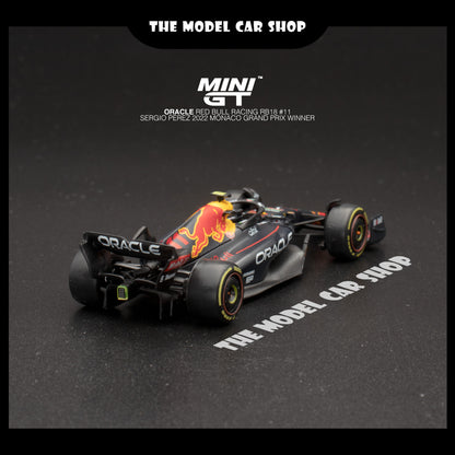 [MINI GT] Oracle Red Bull Racing RB18 #11 Sergio Perez 2022 Monaco Grand Prix Winner