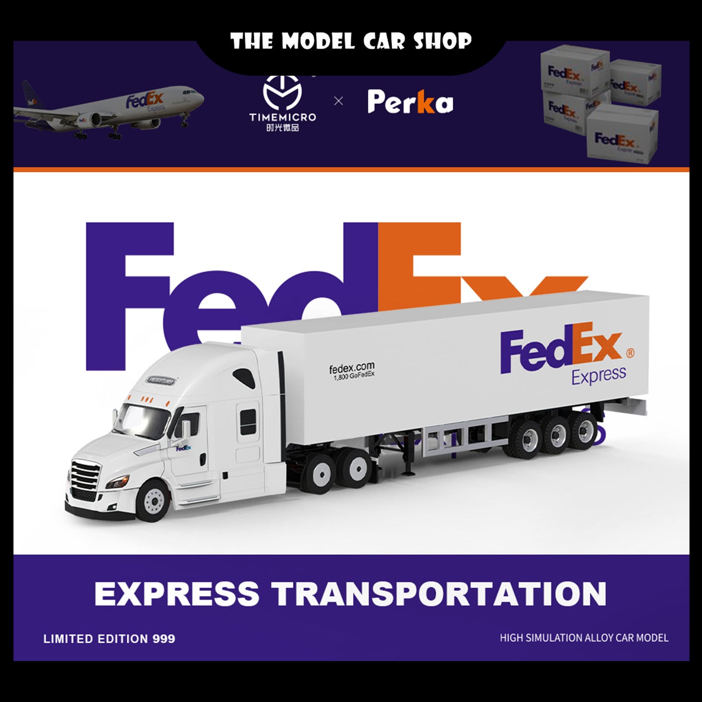 [Time Micro] Freightliner Container Truck FedEx