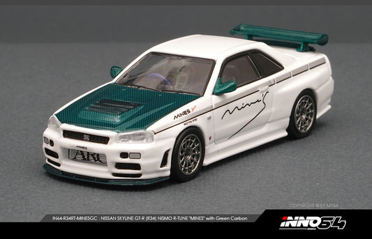 [INNO64] Nissan Skyline GT-R (R34) Nismo R-TUNE "MINES" With Green Carbon