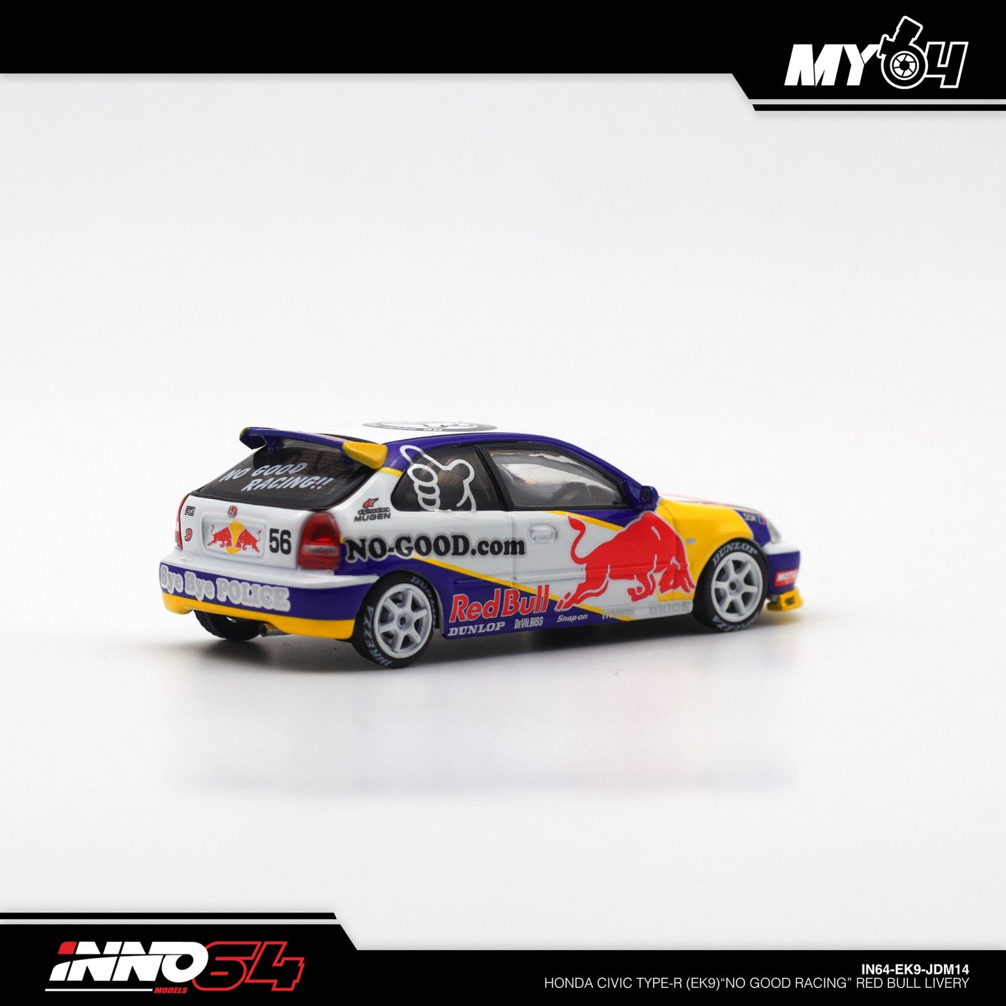 [INNO64] Honda Civic Type-R (EK9) "NO GOOD RACING" Red Bull Livery