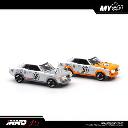 [INNO64] Toyota Celica 1600GT TA22 #67 & #68 Nippon Grand Prix 1972 Box Set Collection