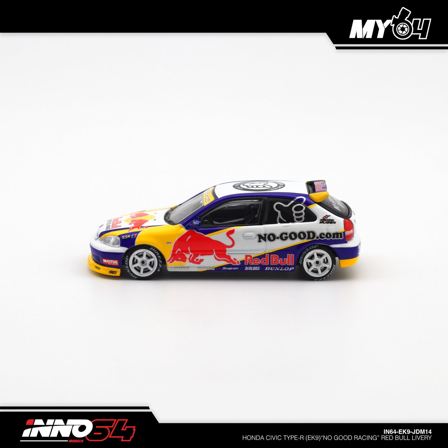 [INNO64] Honda Civic Type-R (EK9) "NO GOOD RACING" Red Bull Livery