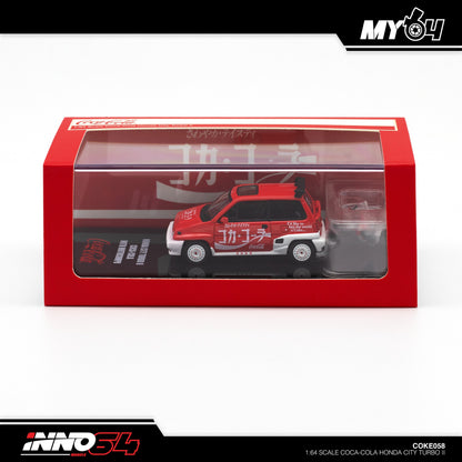 [INNO64] Honda City Turbo II "Coca-Cola" Livery With Motocompo