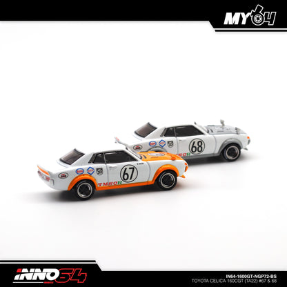 [INNO64] Toyota Celica 1600GT TA22 #67 & #68 Nippon Grand Prix 1972 Box Set Collection