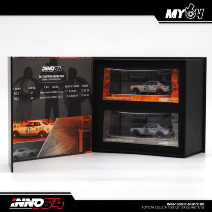 [INNO64] Toyota Celica 1600GT TA22 #67 & #68 Nippon Grand Prix 1972 Box Set Collection