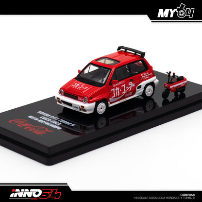 [INNO64] Honda City Turbo II "Coca-Cola" Livery With Motocompo