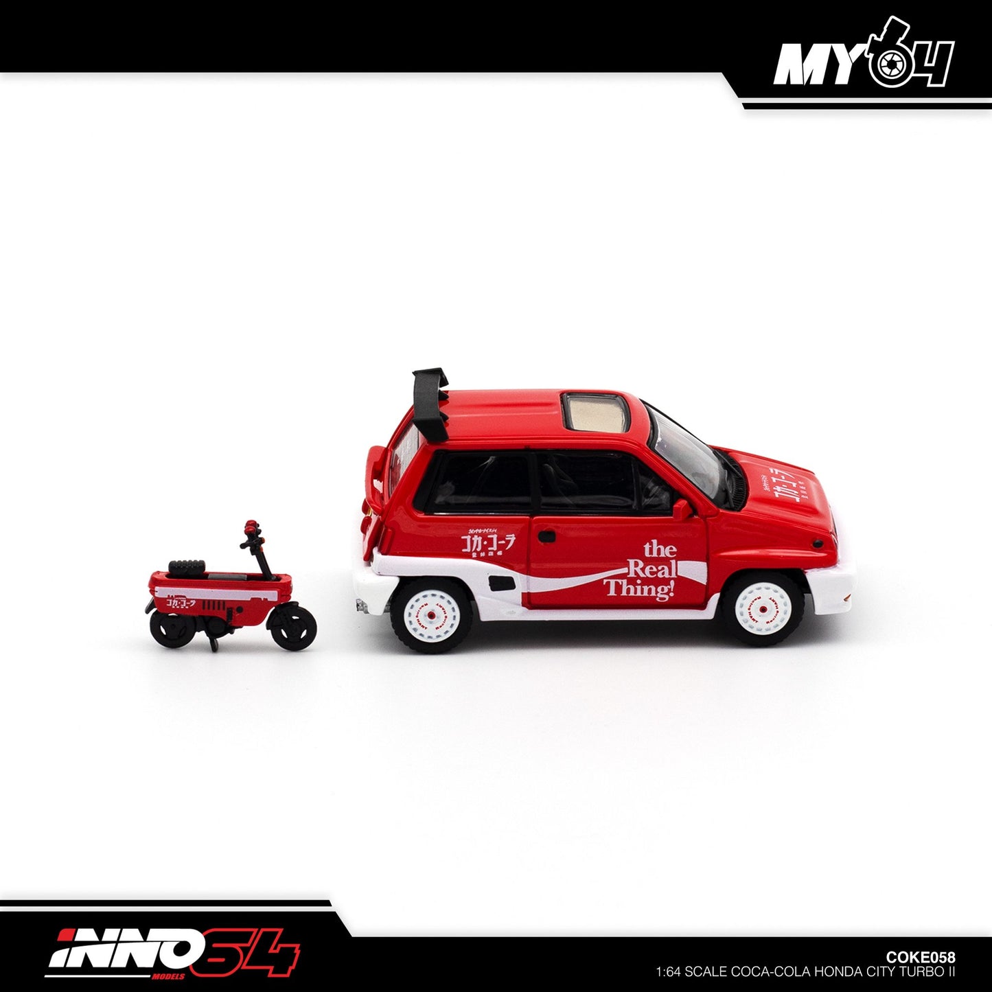 [INNO64] Honda City Turbo II "Coca-Cola" Livery With Motocompo