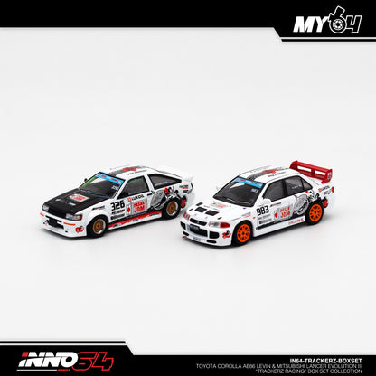 [INNO64] Toyota Corolla AE86 Levin & Mitsubishi Lancer Evolution III "Trackerz Racing" Box Set Collection