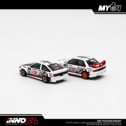 [INNO64] Toyota Corolla AE86 Levin & Mitsubishi Lancer Evolution III "Trackerz Racing" Box Set Collection