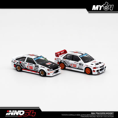 [INNO64] Toyota Corolla AE86 Levin & Mitsubishi Lancer Evolution III "Trackerz Racing" Box Set Collection