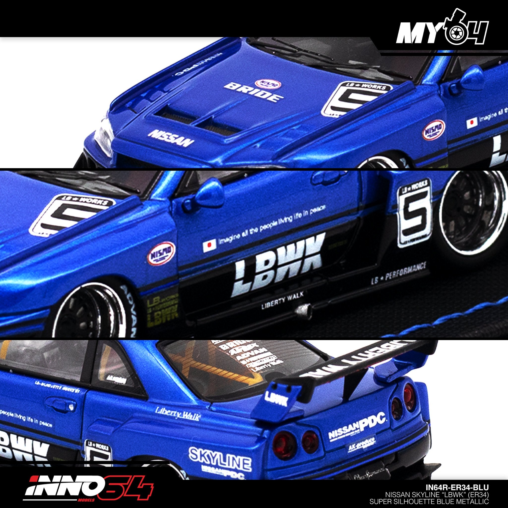 INNO64] Nissan Skyline LBWK (ER34) Super Silhouette | The Model Car Shop