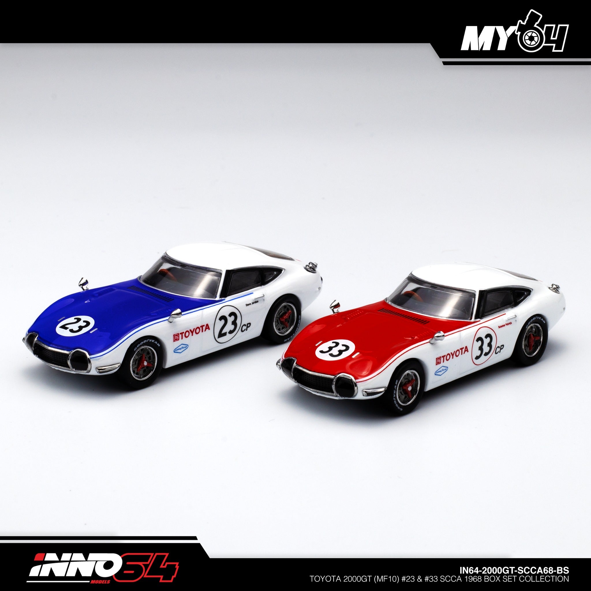 INNO64] Toyota 2000GT #23 and #33 SCCA 1968 Box Set Collection 