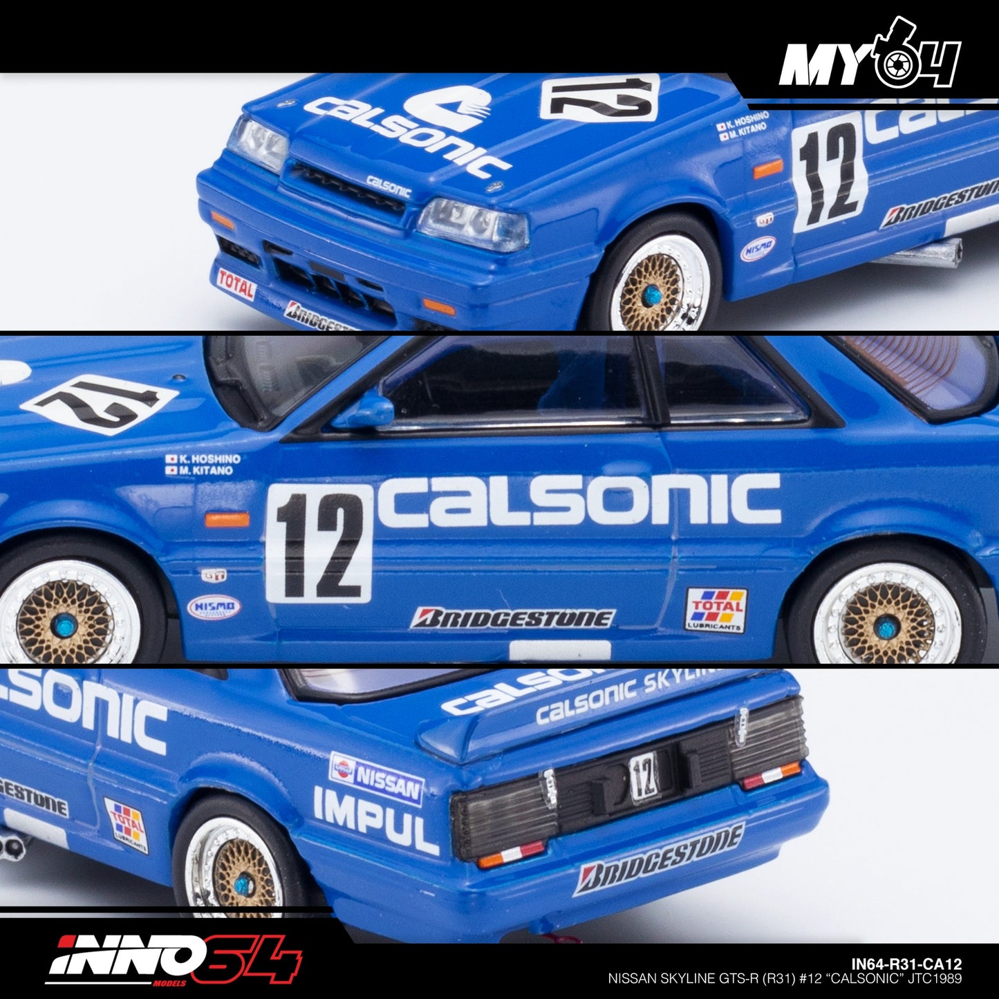 [INNO64] Nissan Skyline GTS-R (R31) #12 "CALSONIC" JTC 1989