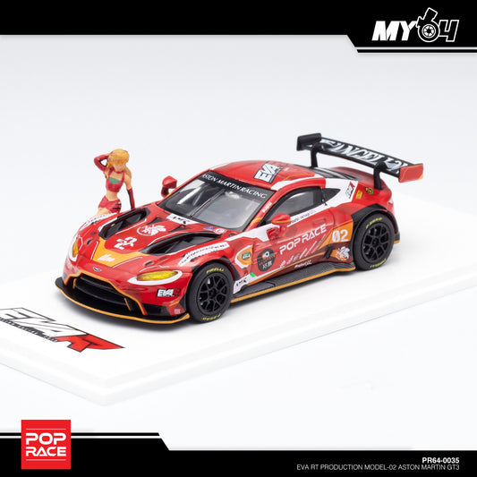 [Pop Race] Eva RT Production MODEL-02 ASTON MARTIN GT3 WITH FIGURE - RED