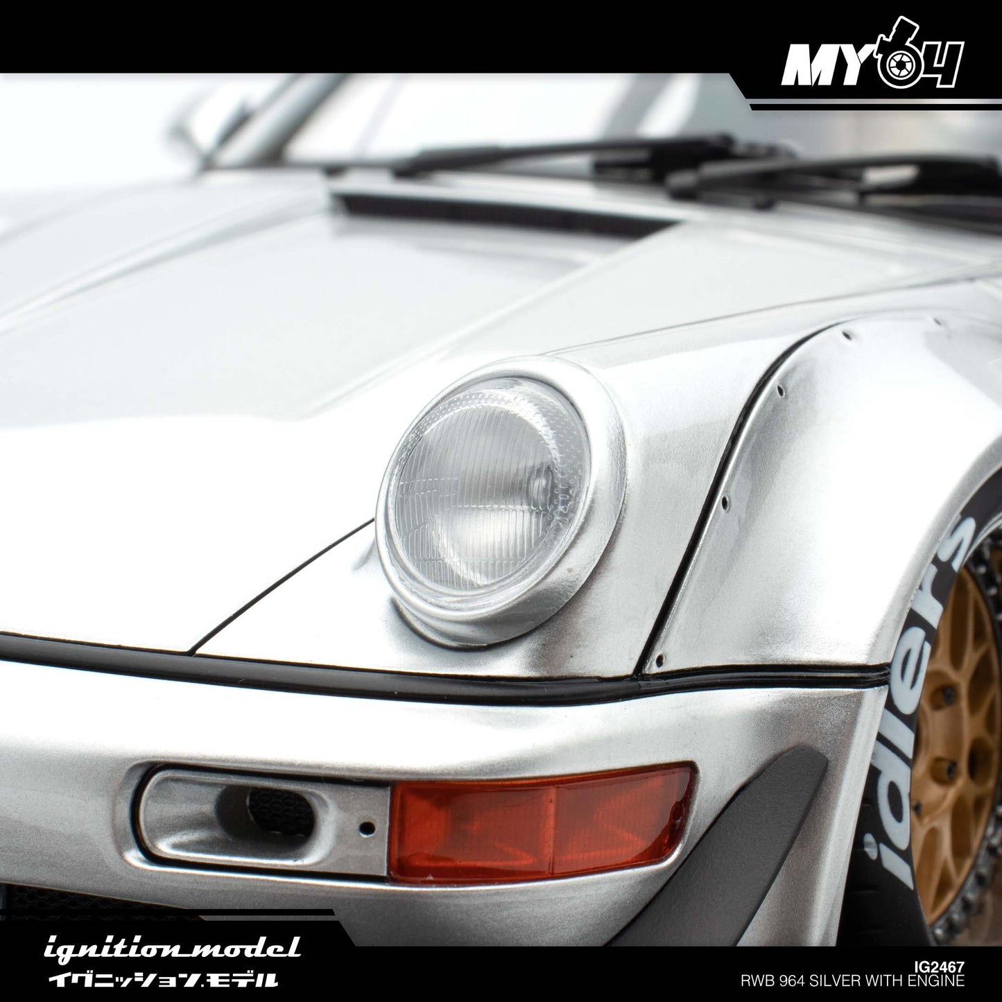 [Ignition Model] RWB 964 Silver With Engine