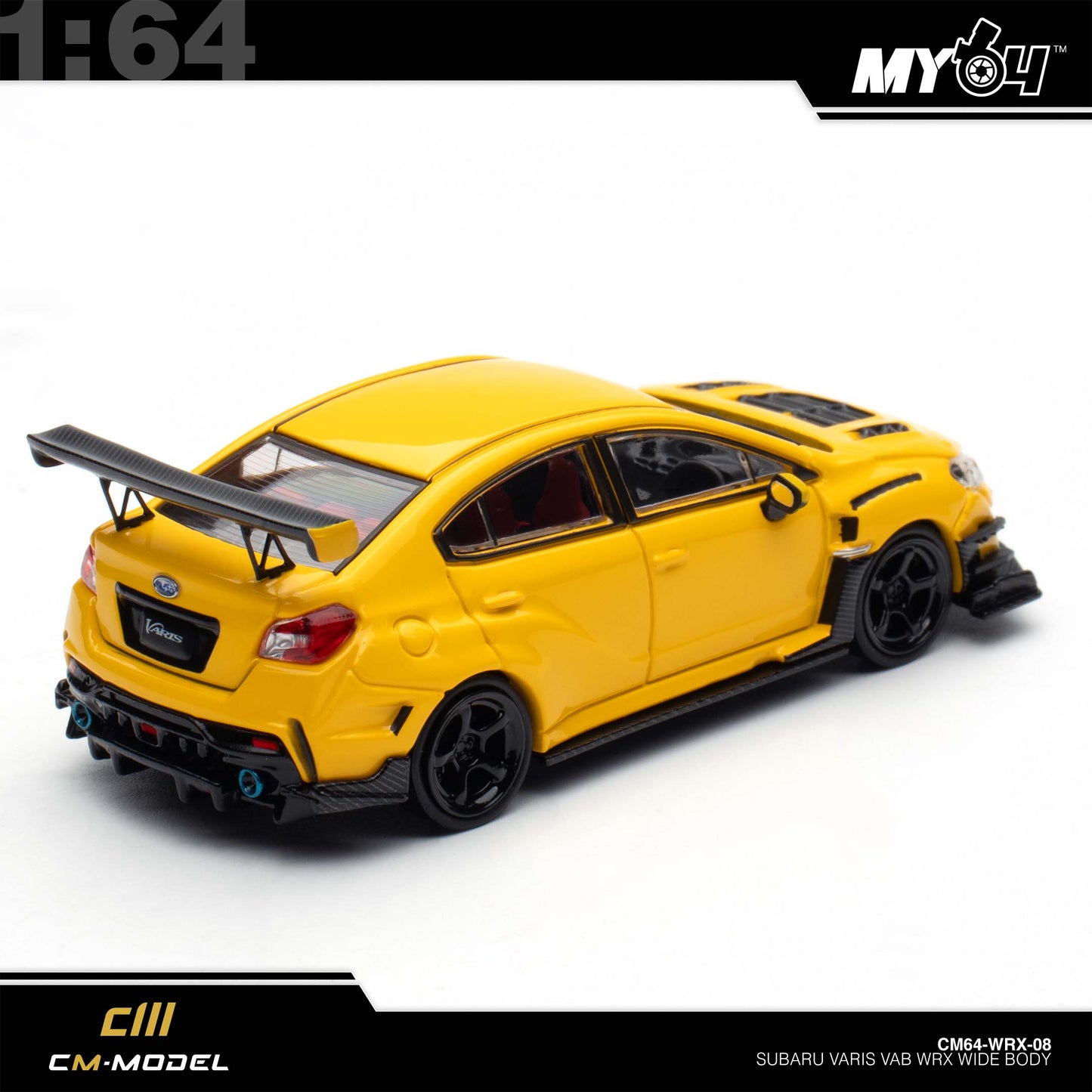 [CM Model] 1:64 Subaru WRX Varis WideBody 2.0 - Yellow