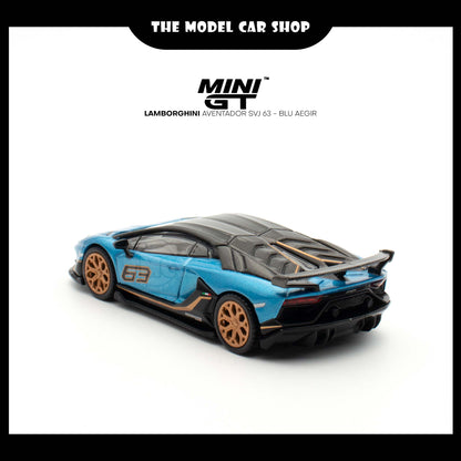 [MINI GT] Lamborghini Aventador SVJ 63 - Blu Aegir