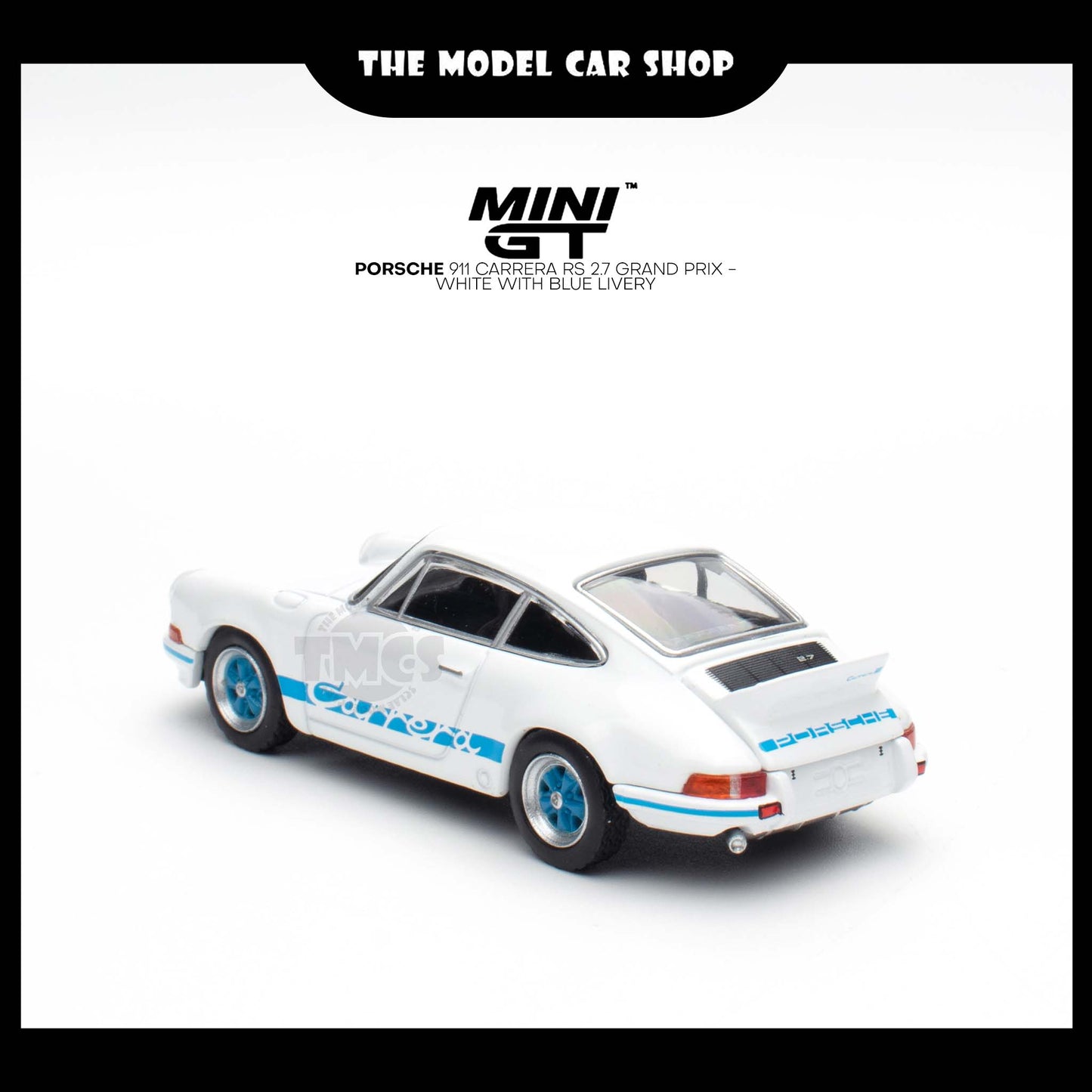 [MINI GT] Porsche 911 Carrera RS 2.7 Grand Prix - White with Blue Livery