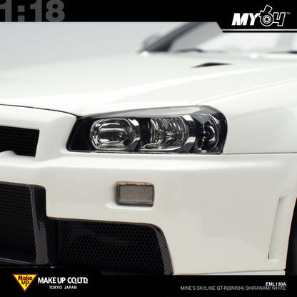 [Make Up] 1:18 Edilion BUILT BY LEGENDS Mine's Skyline GT-R(BNR34) - SHIRANAMI White (Pearl White)