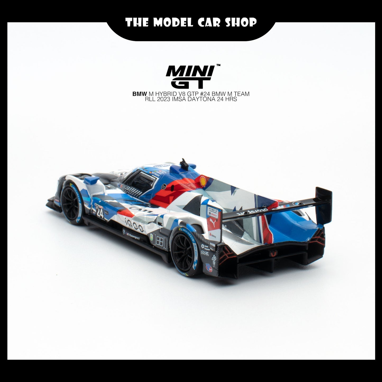 [MINI GT] BMW M Hybrid V8 GTP #24 BMW M Team RLL 2023 IMSA Daytona 24 Hrs