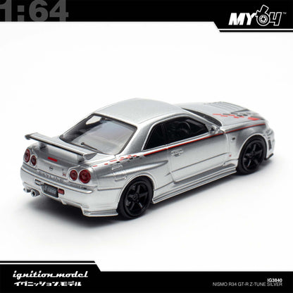 [Ignition Model] 1:64 Nismo Nissan Skyline R34 GT-R Z-Tune - Silver