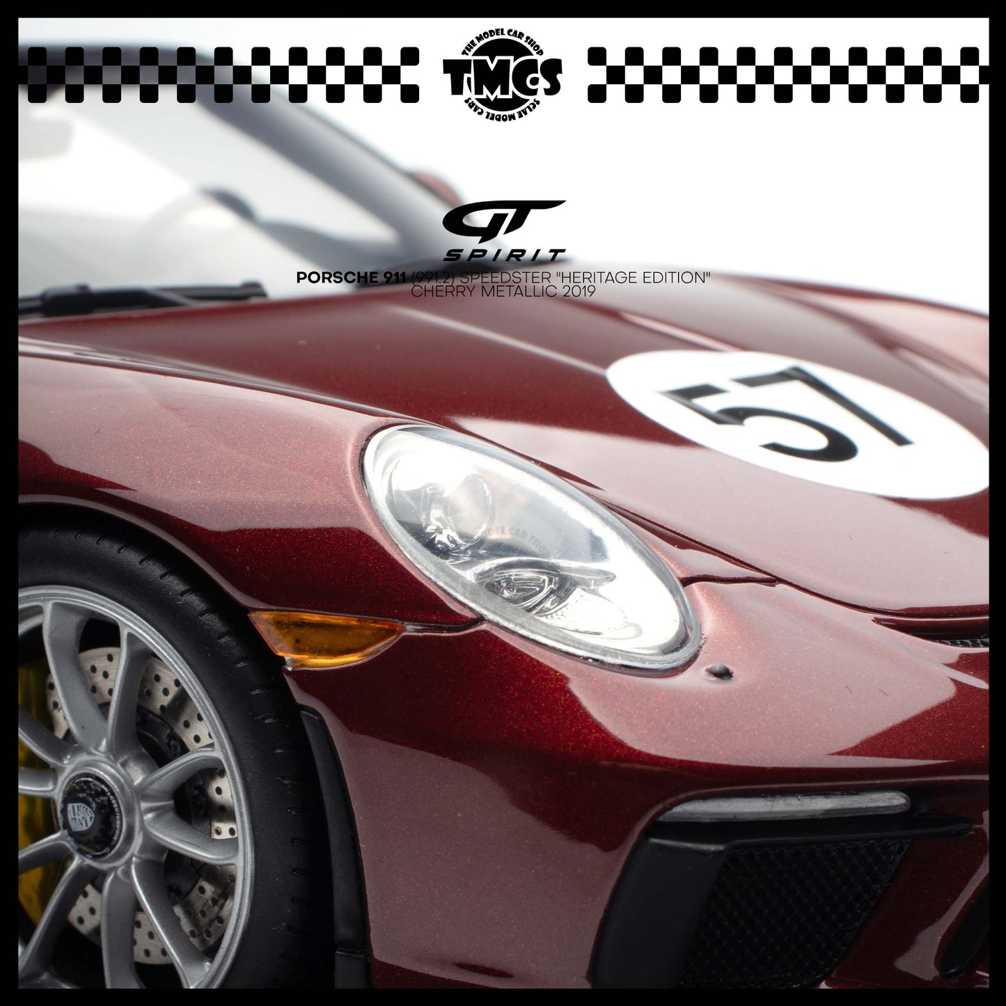 [GT Spirit] 1:18 Porsche 911 (991.2) Speedster "Heritage Edition" - Cherry Metallic 2019