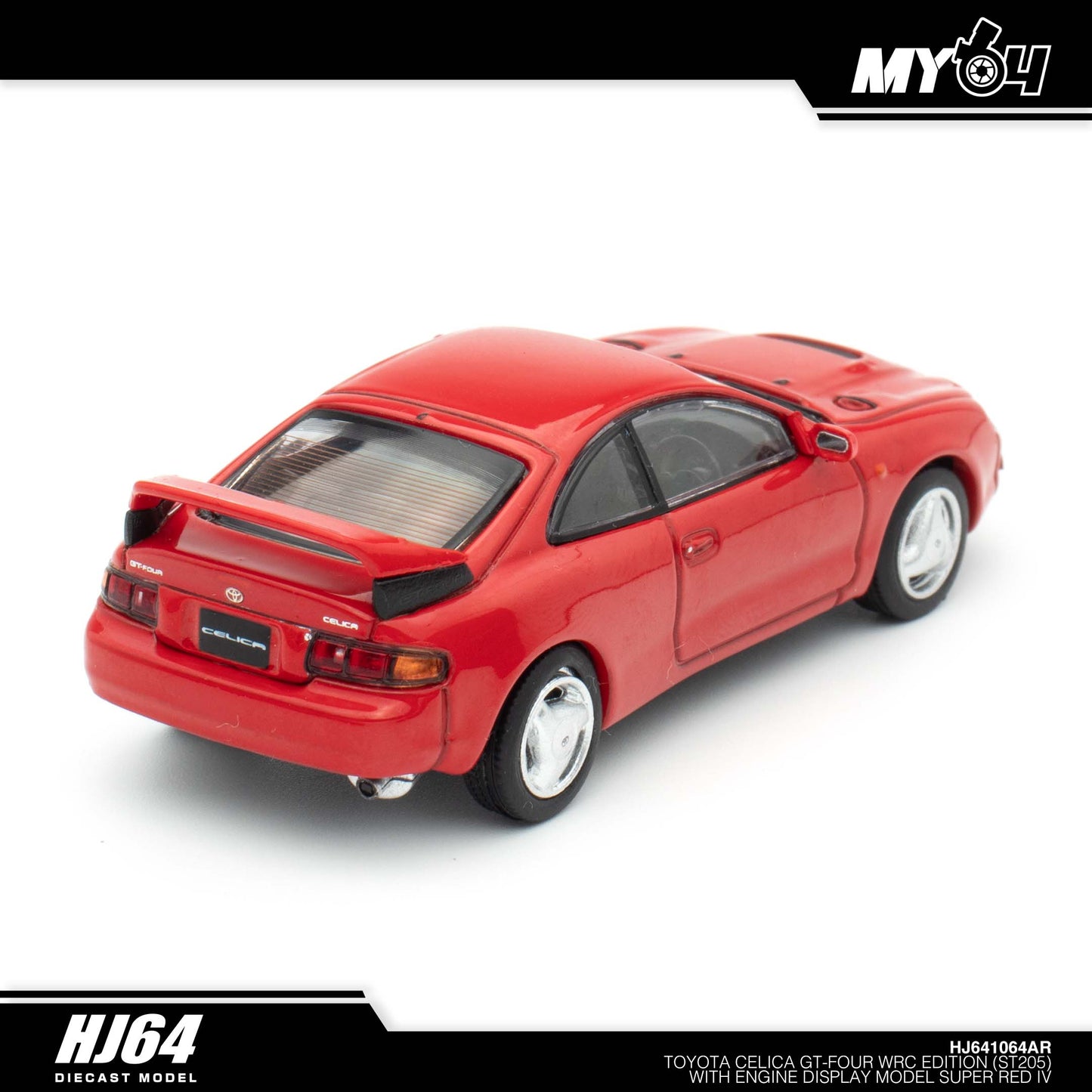 [Hobby Japan] Toyota CELICA GT-FOUR WRC Edition (ST205) with Engine Display Model - Super Red IV