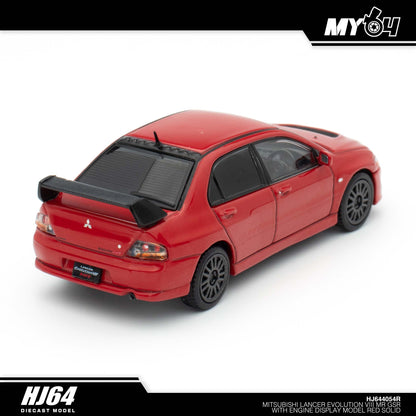 [Hobby Japan] Mitsubishi Lancer Evolution 8 MR GSR with Engine Display Model - Red Solid