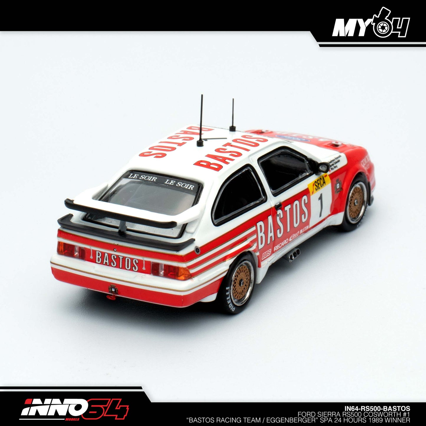 [INNO64] Ford Sierra RS500 Cosworth #1 "BASTOS" SPA 24 HOURS 1989 Winner