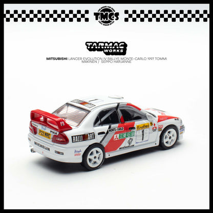 [Tarmac Works] 1:64 Mitsubishi Lancer Evolution IV Rallye Monte-Carlo 1997 Tommi Mäkinen /  Seppo Harjanne