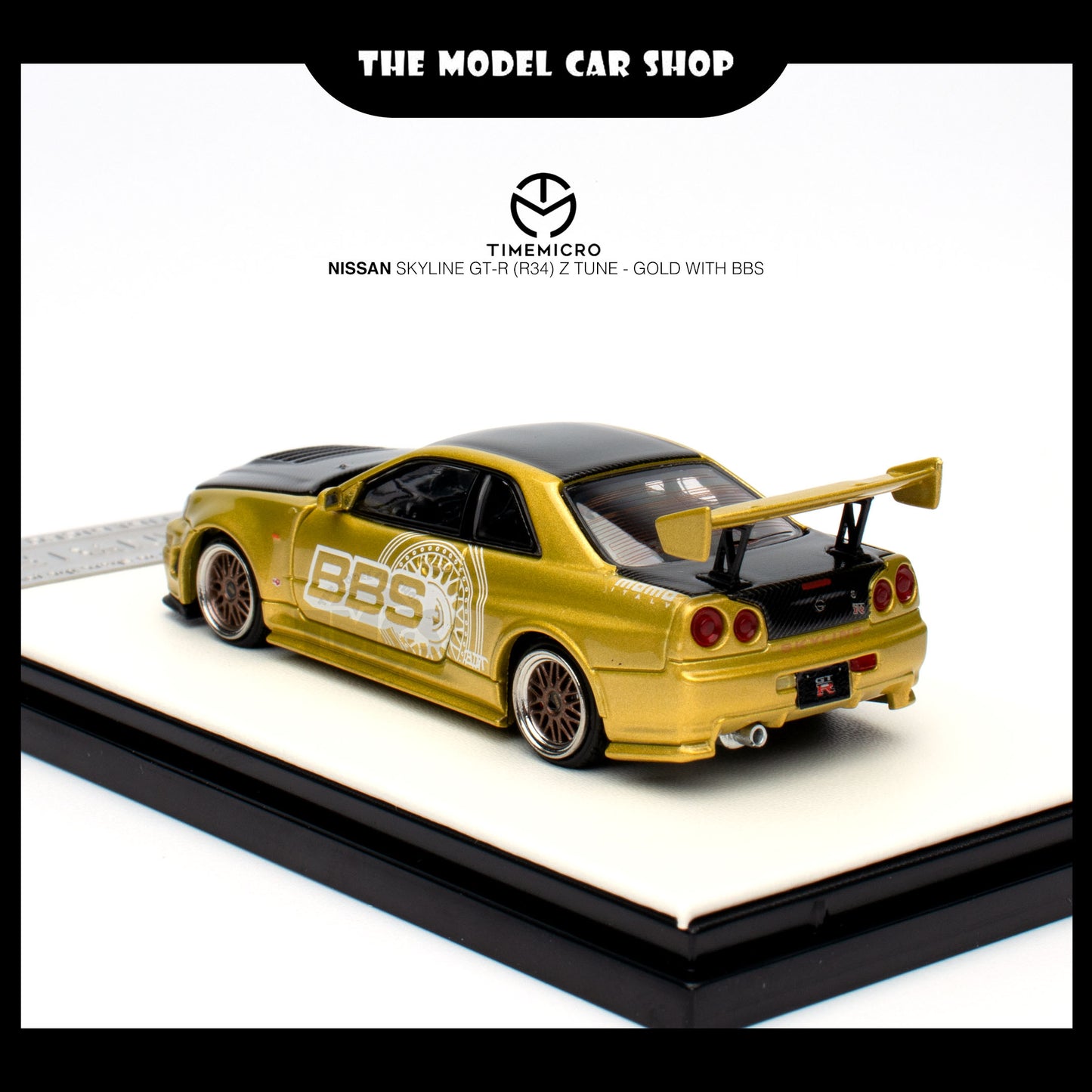 [Time Micro] Nissan Skyline GT-R (R34) Z Tune - Gold with BBS