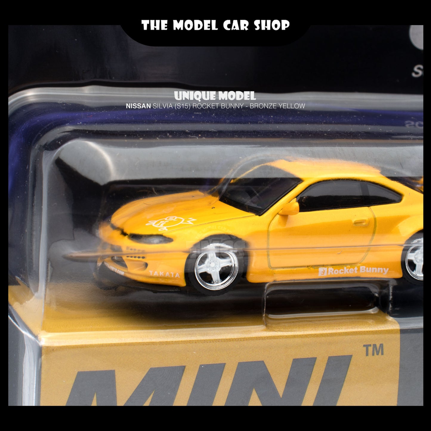 [MINI GT] Nissan Silvia (S15) Rocket Bunny - Bronze Yellow (Mijo Exclusive)