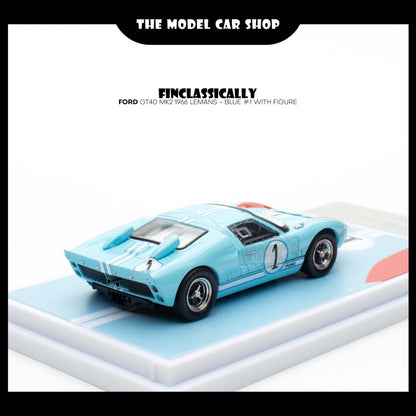 [Finclassically] Ford GT40 MK2 1966 LeMans - Blue #1 with Figure