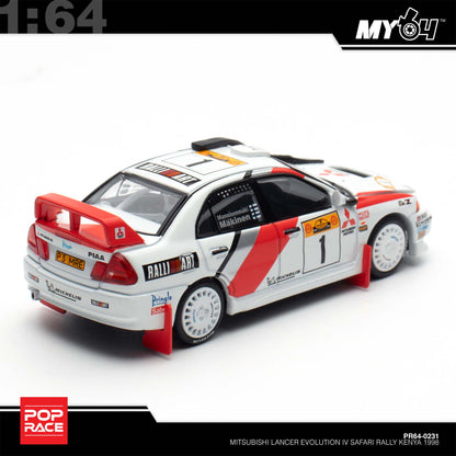 [Pop Race] 1:64 Mitsubishi Lancer Evolution IV Safari Rally Kenya 1998
