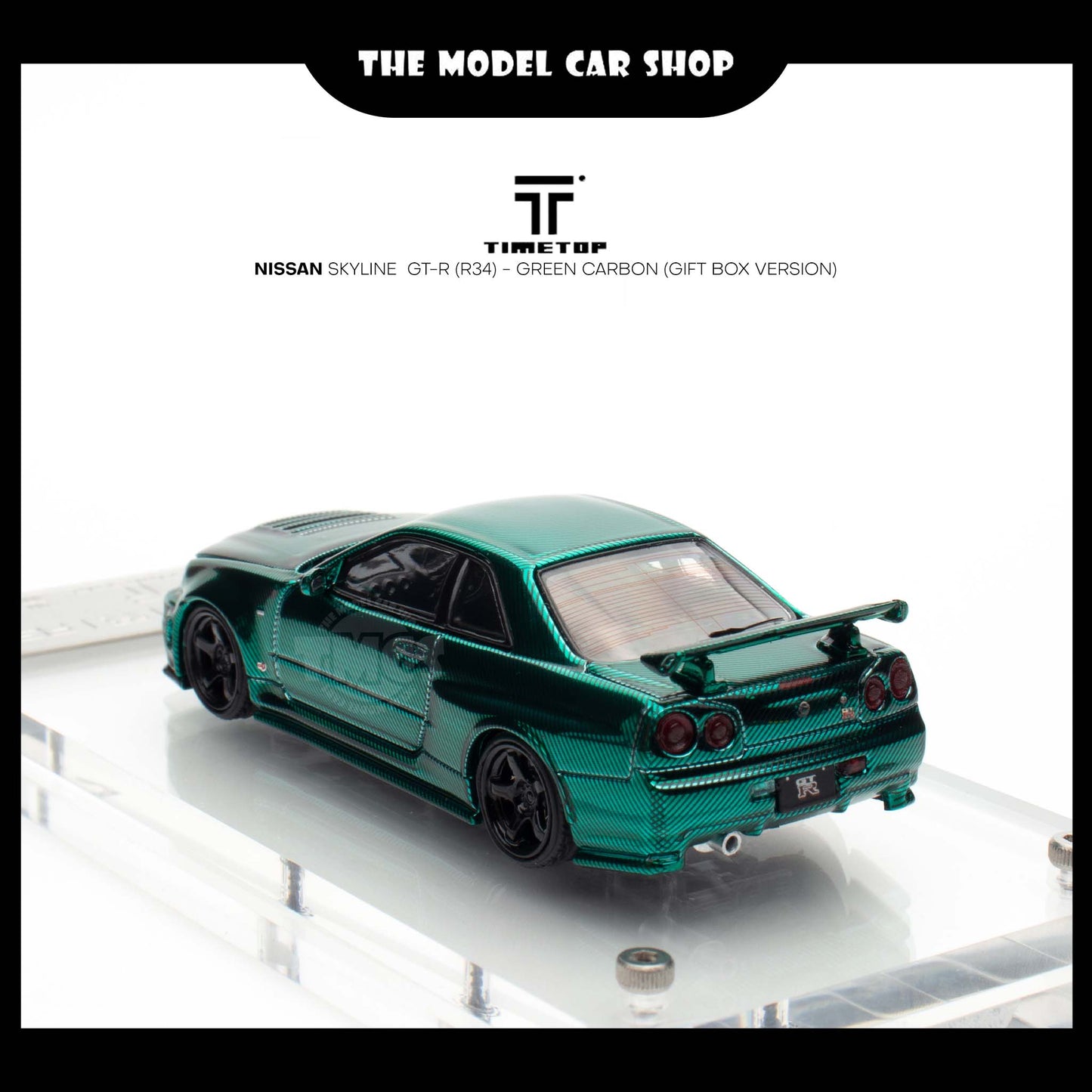 [Time Top] Nissan Skyline  GT-R (R34)- Green Carbon (Gift Box Version)