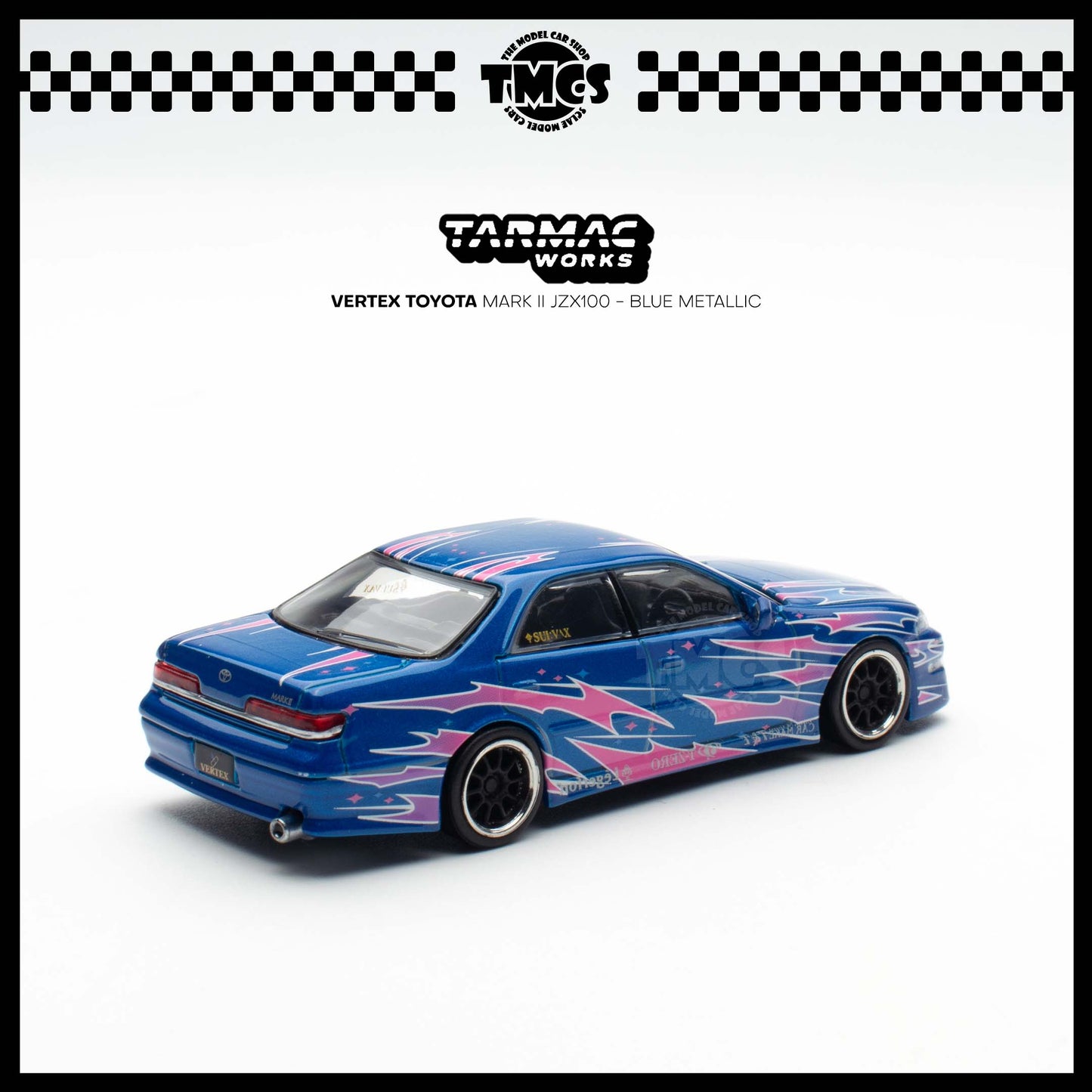 [Tarmac Works] 1:64 Vertex Toyota Mark II JZX100 - Blue Metallic