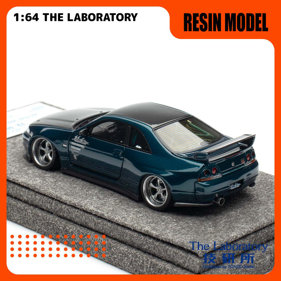 [The Laboratory] 1:64 Garage Active R33 Widebody Concept A - Montego Blue Carbon Bonnet