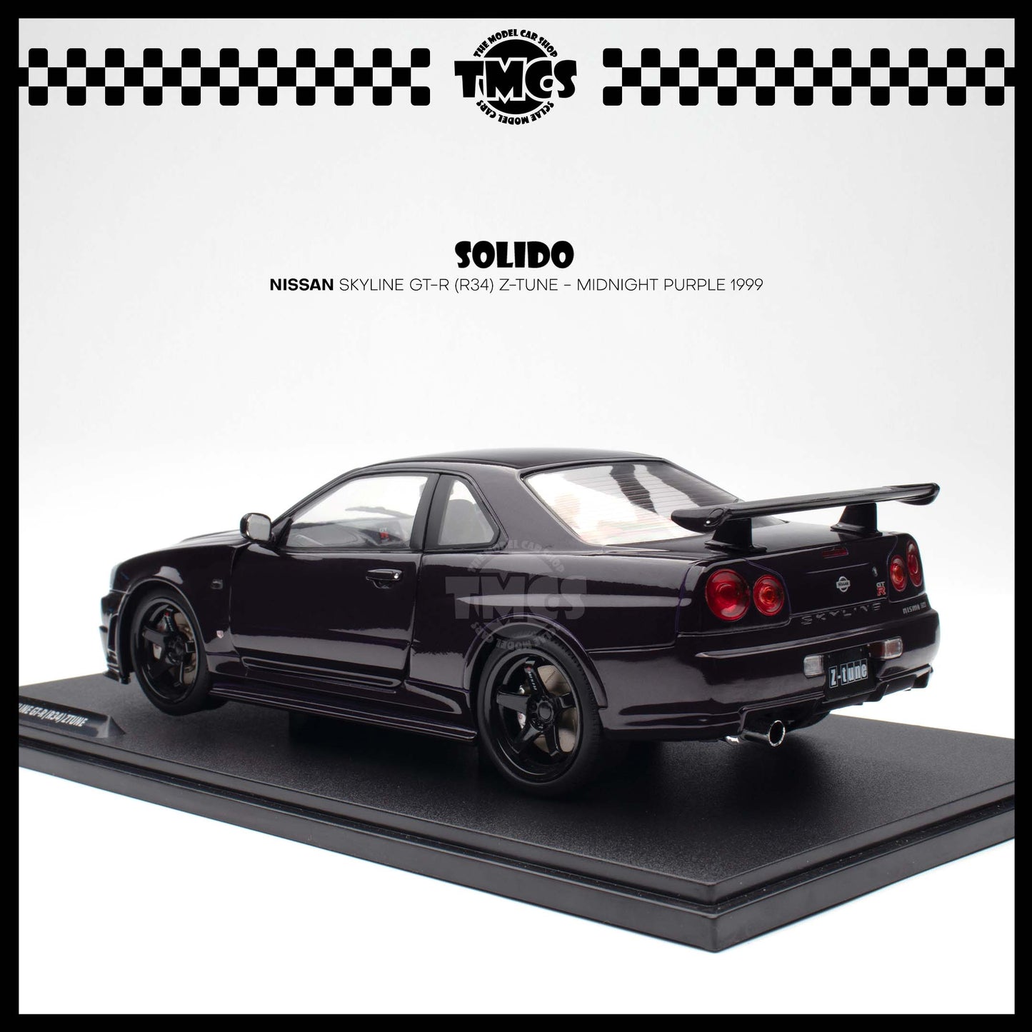 [Solido] 1:18 Nissan Skyline GT-R (R34) Z-Tune - Midnight Purple 1999