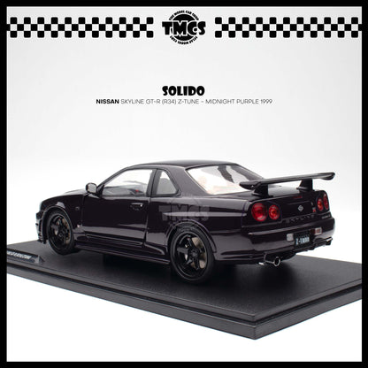[Solido] 1:18 Nissan Skyline GT-R (R34) Z-Tune - Midnight Purple 1999