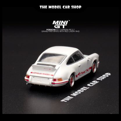 [Mini GT] Porsche 911 Carrera RS 2.7 Grand Prix White With Red Livery