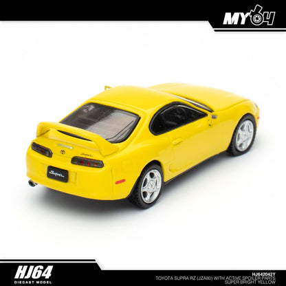 [Hobby Japan] Toyota SUPRA RZ (JZA80) with Active Spoiler Parts - Super Bright Yellow