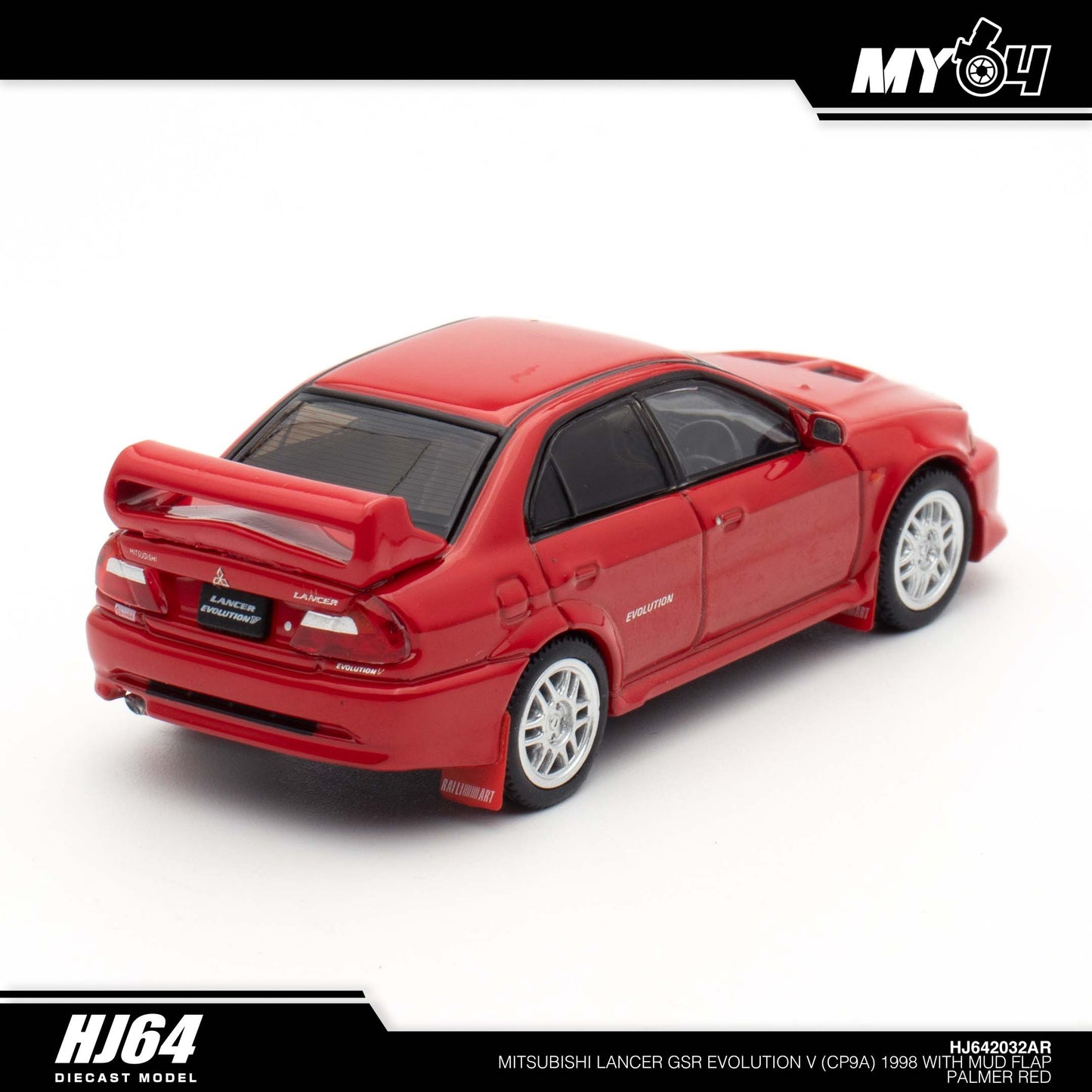 [Hobby Japan] Mitsubishi Lancer GSR Evolution 5 (CP9A) 1998 with Mud Flap - Palmer Red