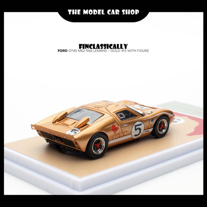 [Finclassically] Ford GT40 MK2 1966 LeMans - Gold #5 with Figure