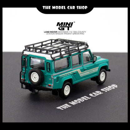 [MINI GT] Land Rover Defender 110 1985 County Station Wagon - Trident Green